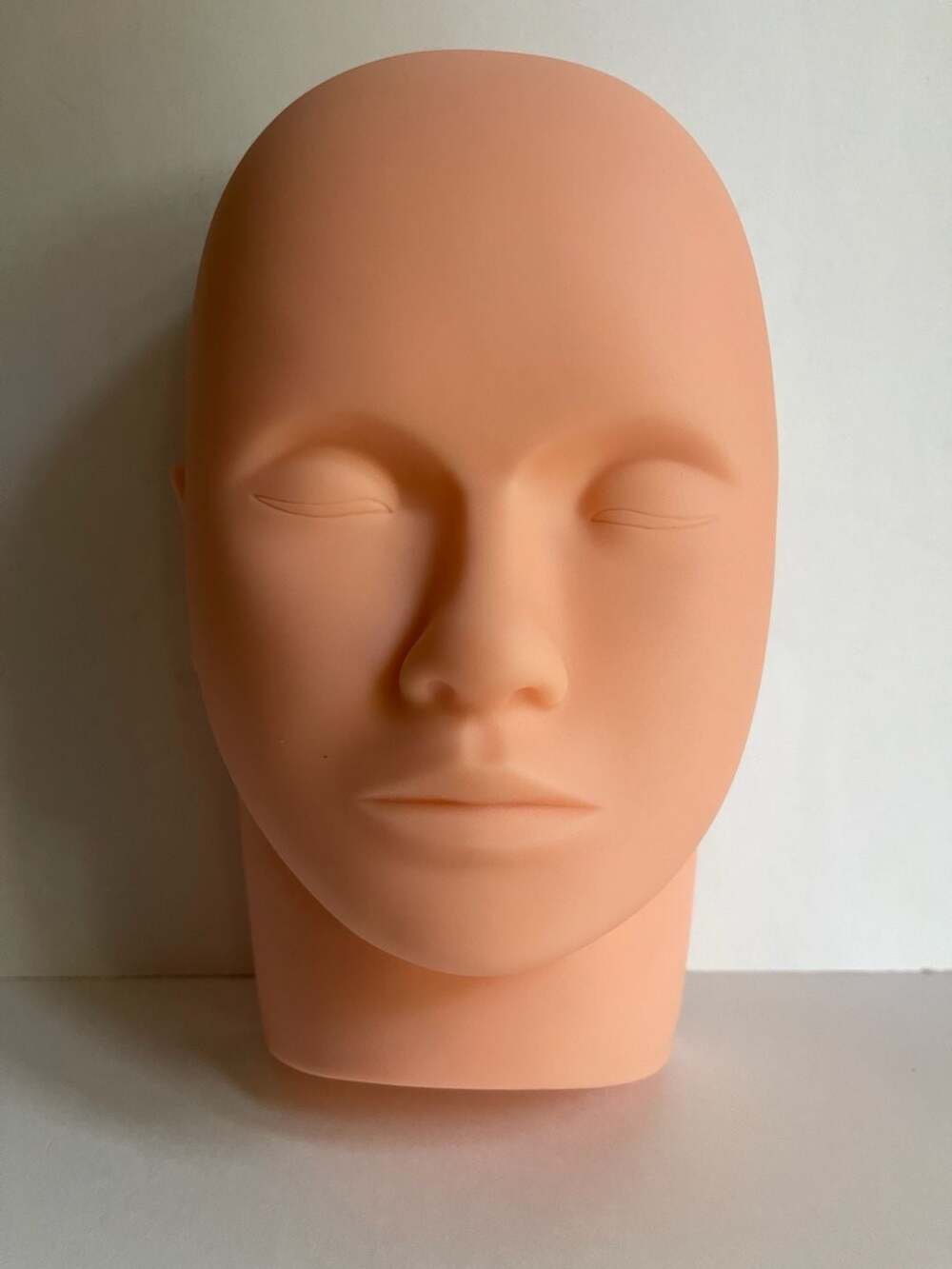 Silicone Eyelash Extension Makeup Practice Mannequin Head Nude Color